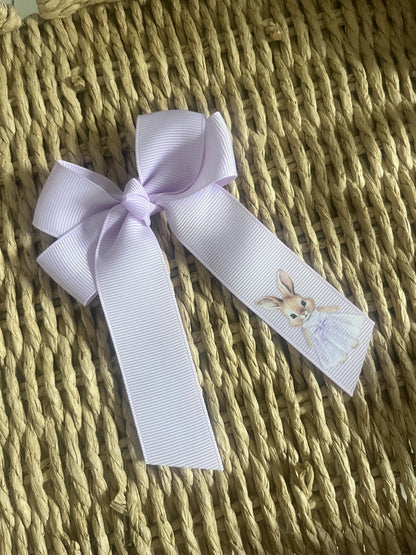 Pink Bunny Bows, Personalised Bunny Bow, Easter Bunny Bows, Personalised Name Bows