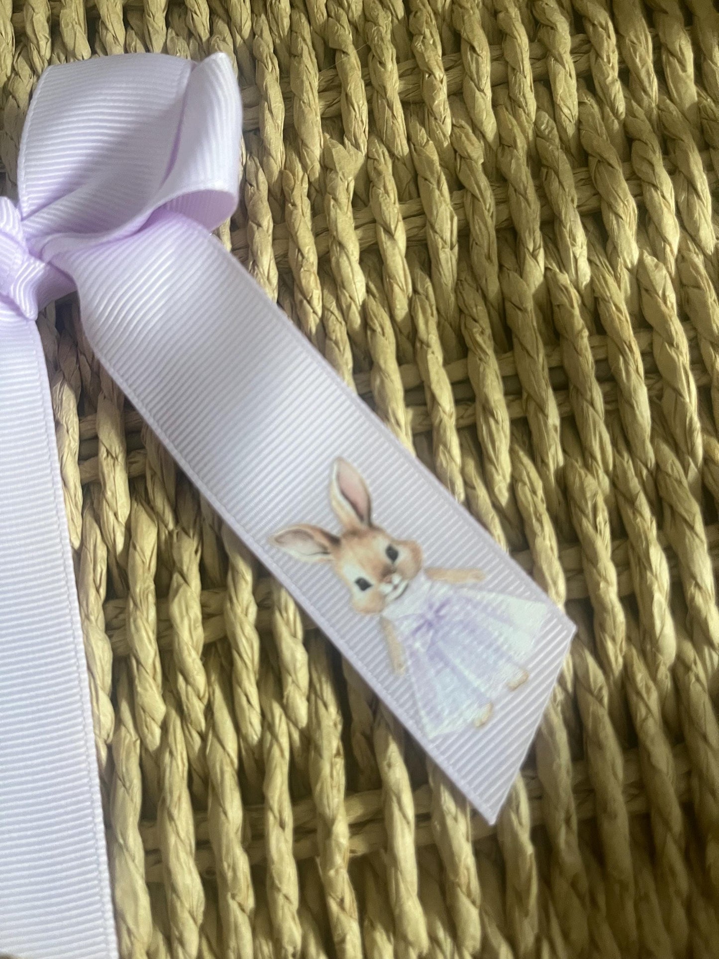 Pink Bunny Bows, Personalised Bunny Bow, Easter Bunny Bows, Personalised Name Bows