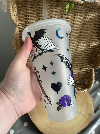 Wing Forth Dragon 24oz Cold Cup, Gothic Style Cold Cup, Cold Drinks Cups, Dragon Book Theme, Dragon Decor, Tattoo Style, Cold Drinks Cup