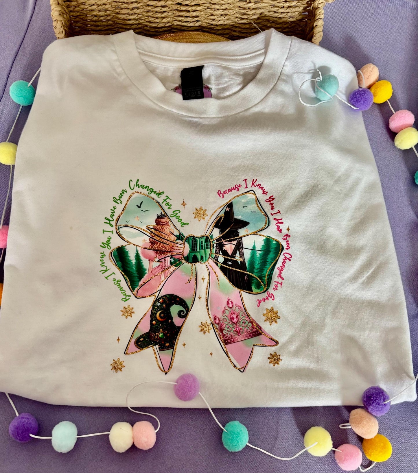 Wicked Witch Changed for Good Inspired Printed White T-Shirt, Changed for Good, Glinda, Elphaba - Adults & Kids Sizes - Cotton T-Shirt