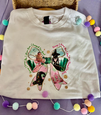 Wicked Witch Changed for Good Inspired Printed White T-Shirt, Changed for Good, Glinda, Elphaba - Adults & Kids Sizes - Cotton T-Shirt
