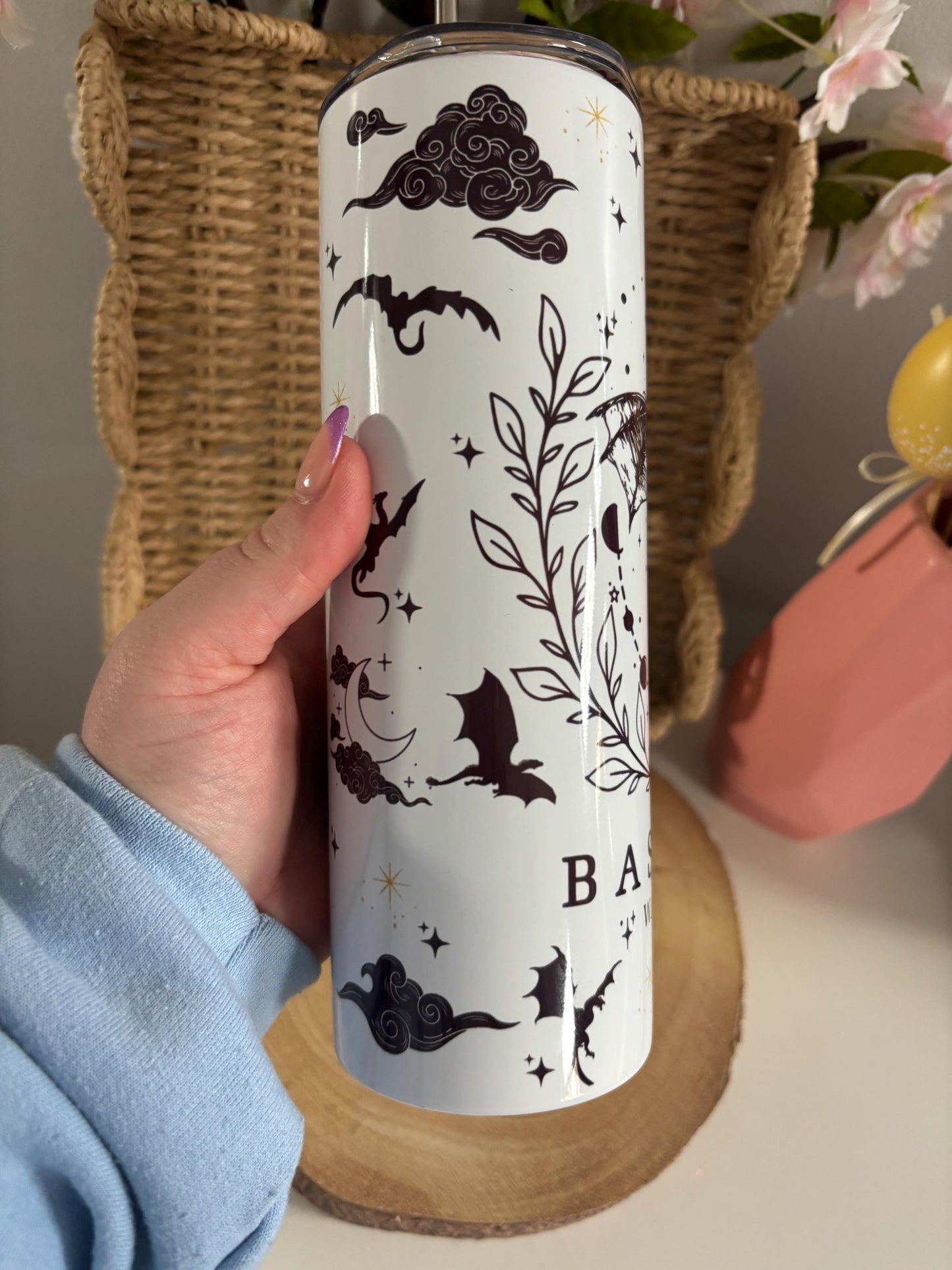 Wing Forth Dragon 20oz Tumbler, Gothic Style Cold Cup, Cold Drinks Cups, Dragon Book Theme, Dragon Decor, Tattoo Style, Hot Drinks Cup,