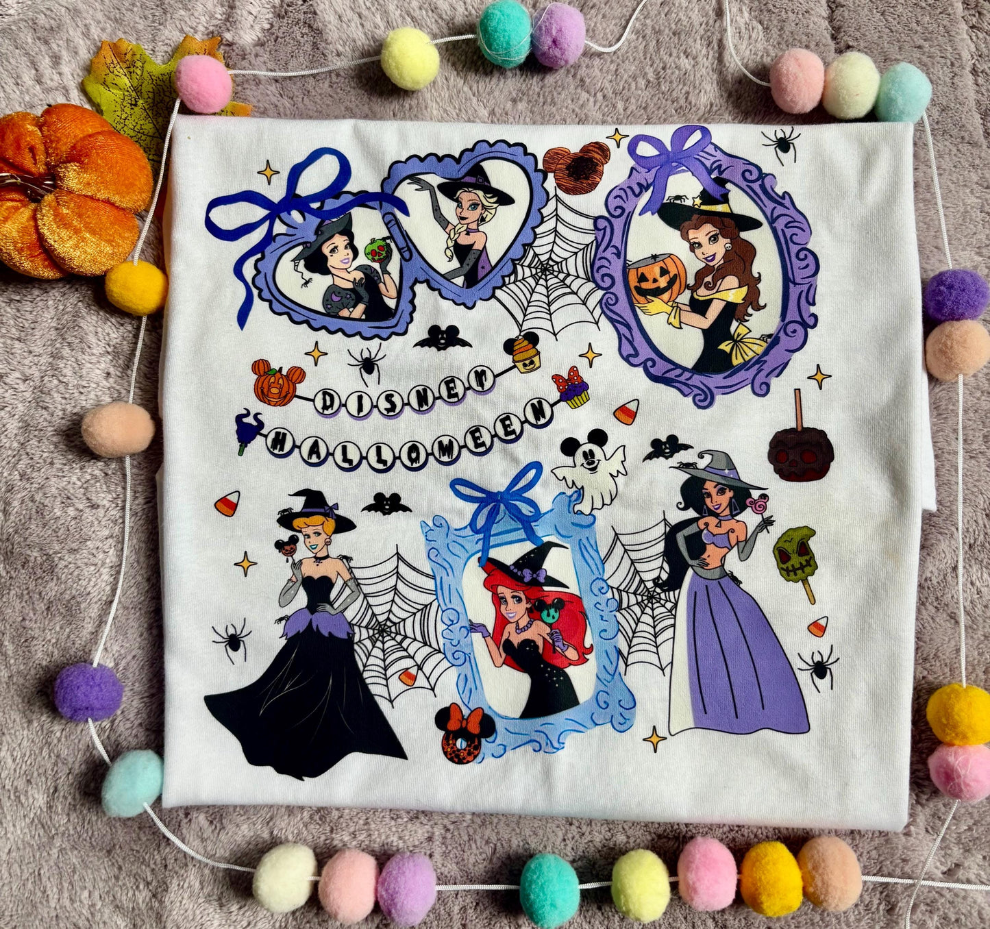 Spooky Princess Themed Halloween T-Shirt, Inspired Character T-Shirts - Adults & Kids Sizes - Cotton T-Shirt