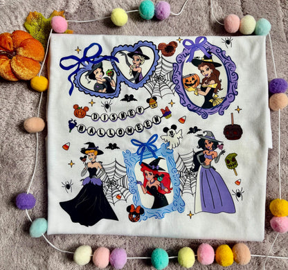 Spooky Princess Themed Halloween T-Shirt, Inspired Character T-Shirts - Adults & Kids Sizes - Cotton T-Shirt