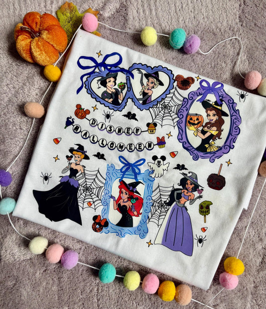 Spooky Princess Themed Halloween T-Shirt, Inspired Character T-Shirts - Adults & Kids Sizes - Cotton T-Shirt