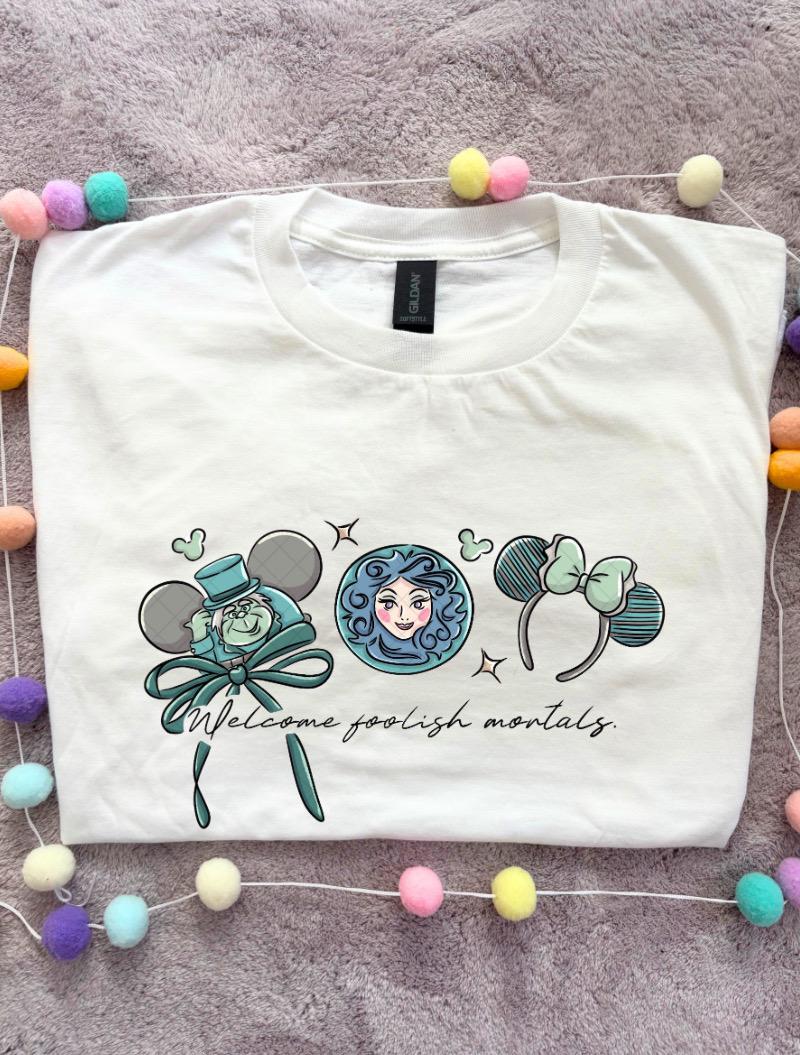 Mansion Haunted Inspired Printed T-Shirt, Florida, Orlando, Halloween T-Shirts, Halloween Outfits - Adults & Kids Sizes - Cotton T-Shirt