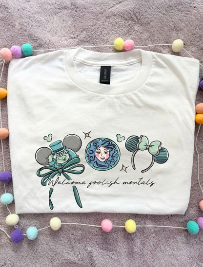 Mansion Haunted Inspired Printed T-Shirt, Florida, Orlando, Halloween T-Shirts, Halloween Outfits - Adults & Kids Sizes - Cotton T-Shirt