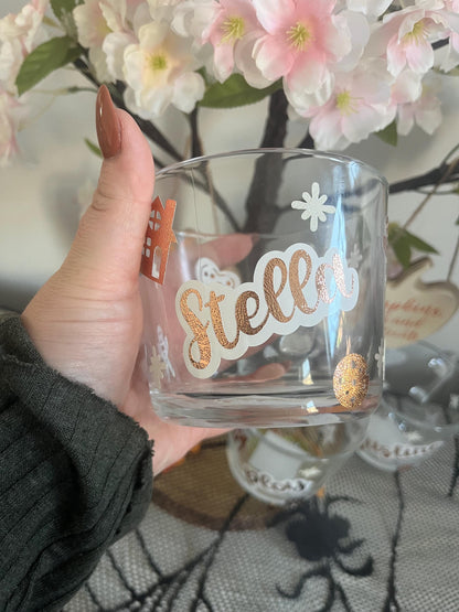 Personalised Glass Mug, Christmas Cookies Glass Mug, Christmas Decor, Christmas Cookies Decor, Glass Mugs