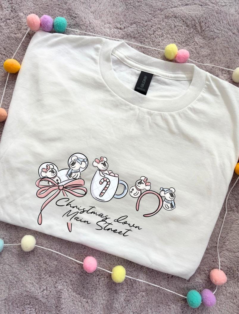 Christmas Mouse Snowman Ears T-Shirt, Ears, Florida, Orlando, Christmas T-Shirts, Christmas Outfits - Adults & Kids Sizes - Cotton T-Shirt