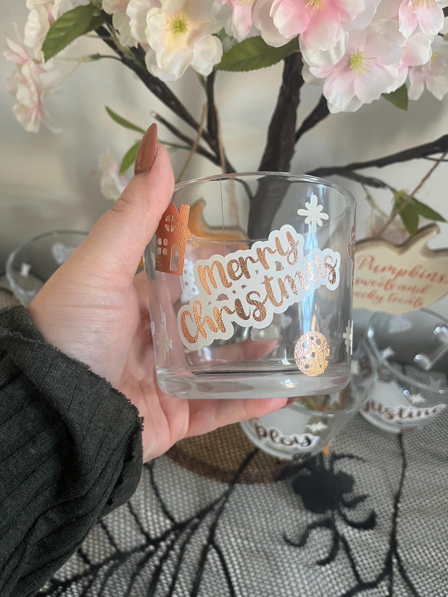Personalised Glass Mug, Christmas Cookies Glass Mug, Christmas Decor, Christmas Cookies Decor, Glass Mugs