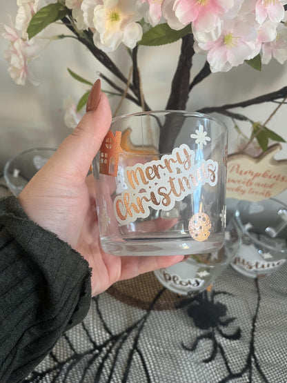 Personalised Glass Mug, Christmas Cookies Glass Mug, Christmas Decor, Christmas Cookies Decor, Glass Mugs