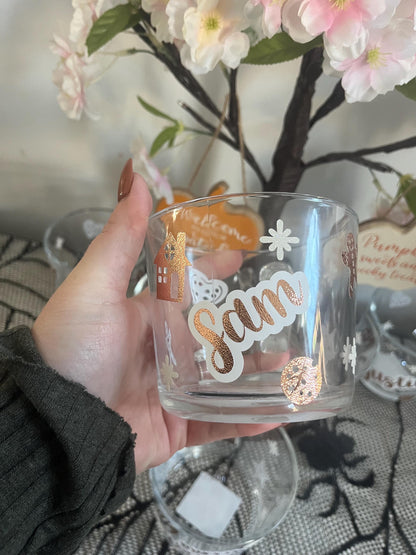 Personalised Glass Mug, Christmas Cookies Glass Mug, Christmas Decor, Christmas Cookies Decor, Glass Mugs