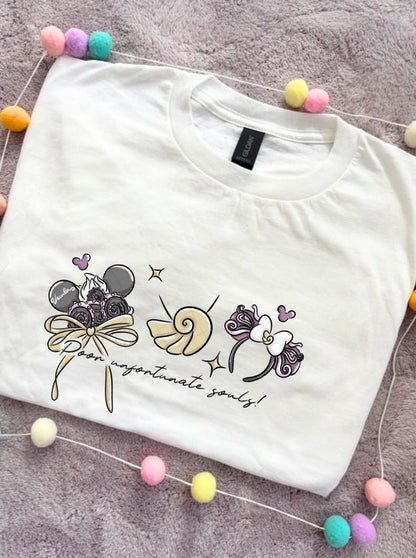 Sea Witch, Poor Unfortunate Souls Inspired Printed T-Shirt, Under the Sea, Villains Theme - Adults & Kids Sizes - Cotton T-Shirt