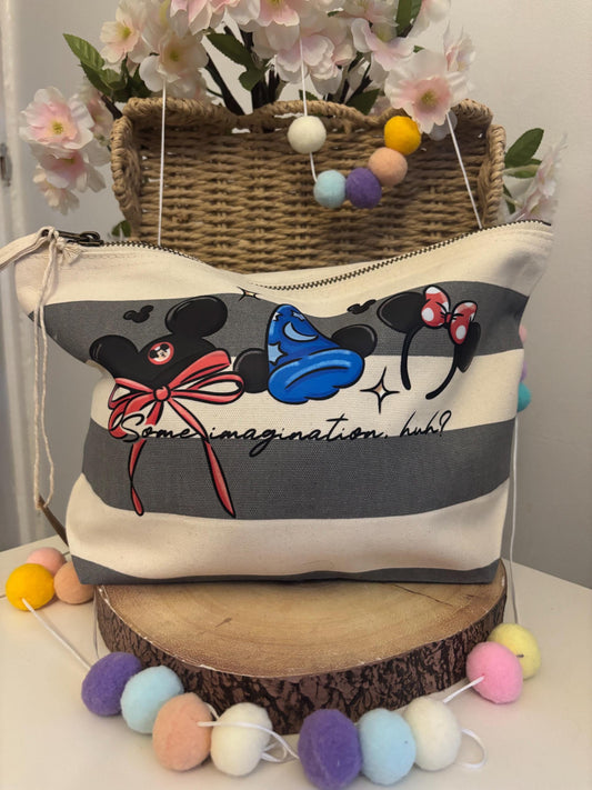 Magical Kingdom, Magic Mouse Make Up Bags, Printed Inspired Make Up Bags, Ears Bags, Florida, Orlando, Paris, Nautical Theme Make Up Bag