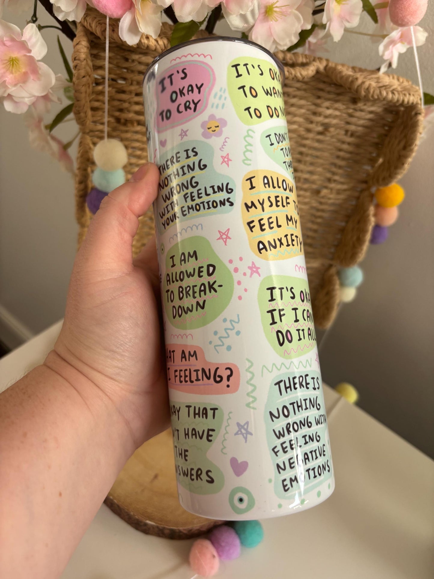 My Mental Breakdown Tumbler, Positive Motivation, Menty B, Mental Health, Self Love, Affirmations, 20oz Tumbler, Hot and Cold Drinks