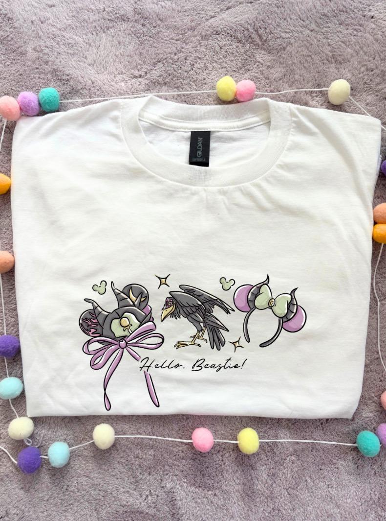 Villain Inspired Printed T-Shirt, Under the Sea, Hello Beastie, De-vil, Villains Theme - Adults & Kids Sizes - Cotton T-Shirt
