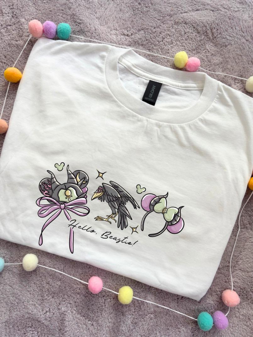 Villain Inspired Printed T-Shirt, Under the Sea, Hello Beastie, De-vil, Villains Theme - Adults & Kids Sizes - Cotton T-Shirt