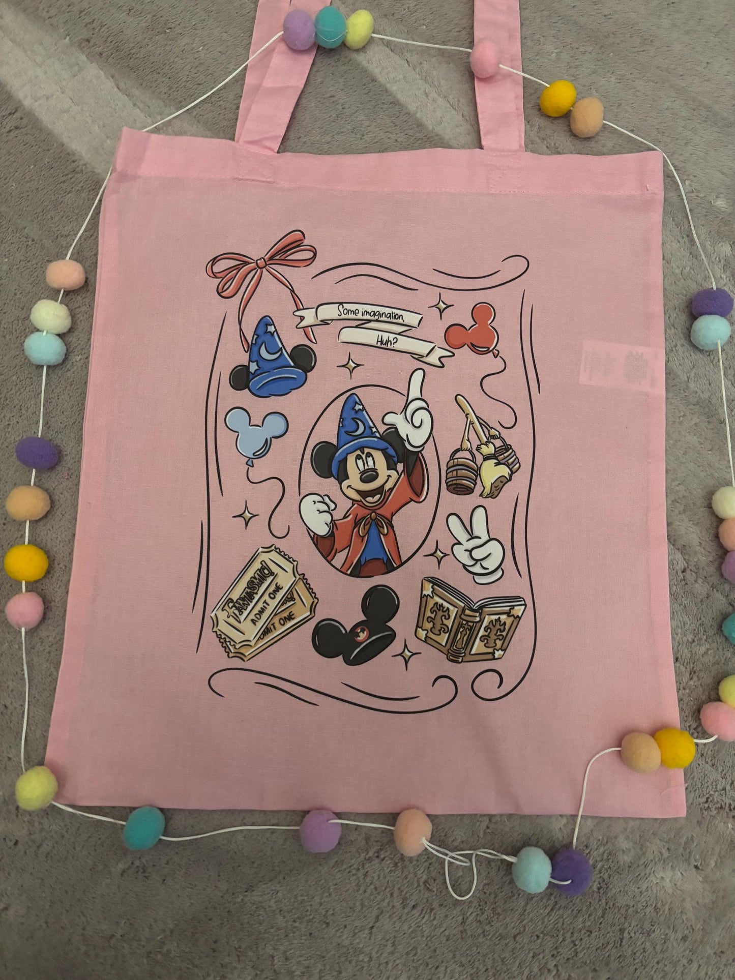 Magical Kingdom Tote Bags, Magic Mouse Cotton Canvas Tote Bags, Printed Inspired Tote Bags, Shopper Bags