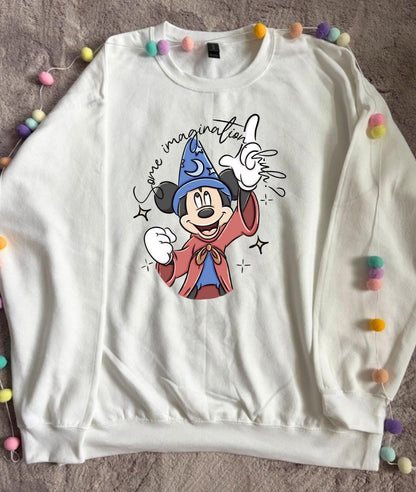 Magical Kingdom, Magical Mouse, Some Imagination Huh?, Florida, Orlando, Magical World, Fleece Sweatshirt - Adults & Kids Sizes