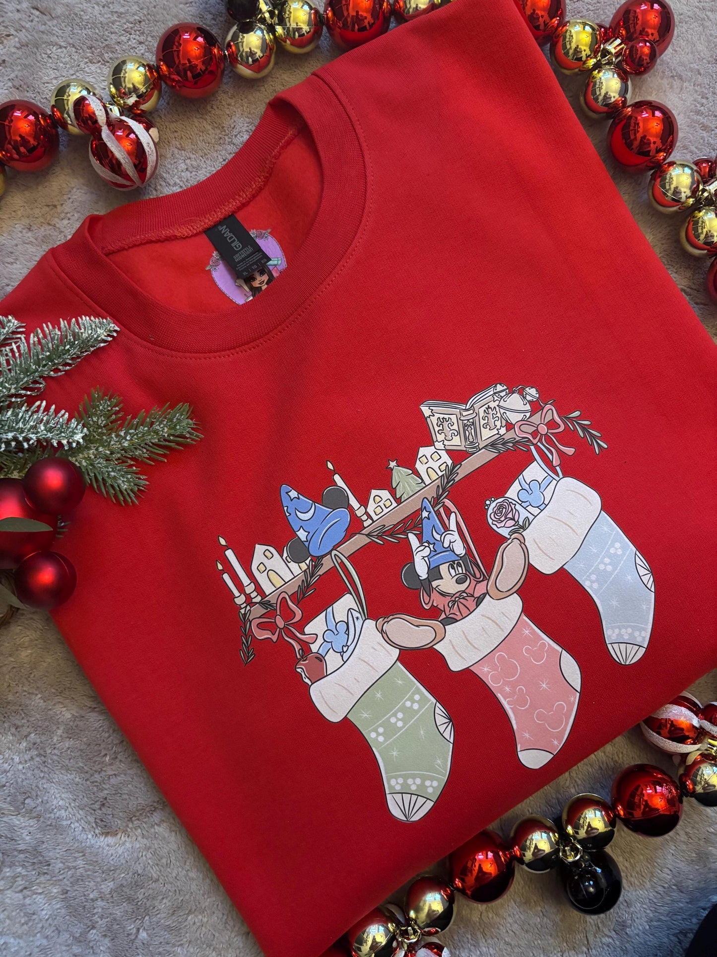 Christmas Hanging Stockings Sweatshirt, Florida, Orlando, Christmas Jumper, Christmas Outfits - Adults & Kids Sizes - Fleece Sweatshirt
