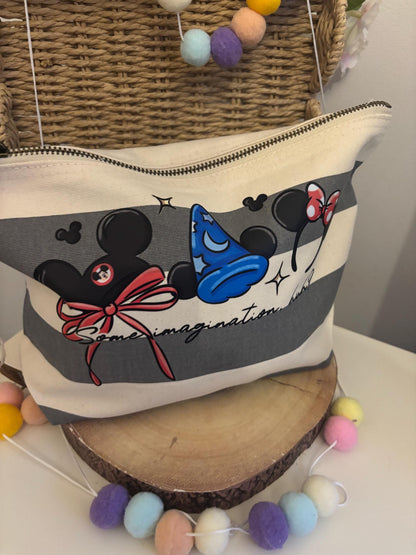 Magical Kingdom, Magic Mouse Make Up Bags, Printed Inspired Make Up Bags, Ears Bags, Florida, Orlando, Paris, Nautical Theme Make Up Bag