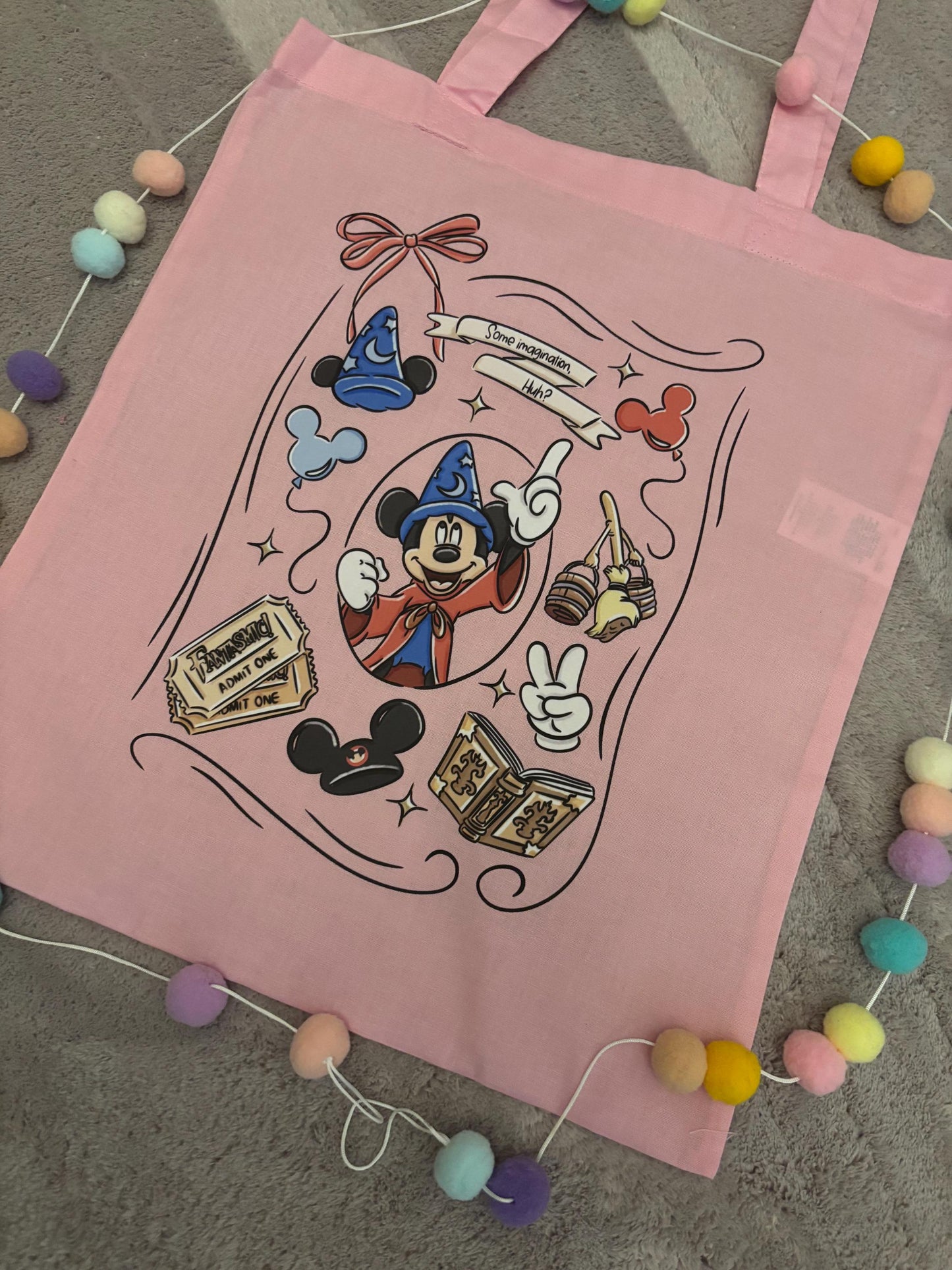 Magical Kingdom Tote Bags, Magic Mouse Cotton Canvas Tote Bags, Printed Inspired Tote Bags, Shopper Bags