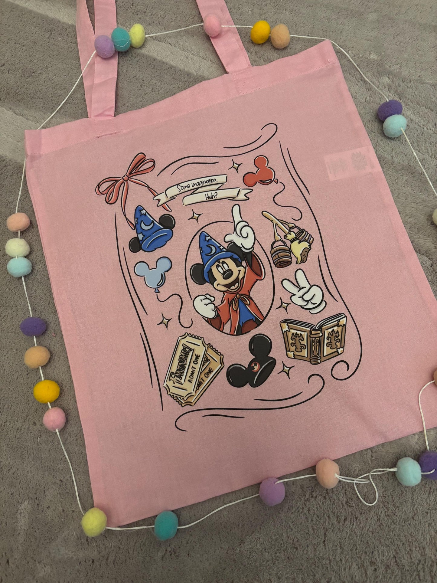 Magical Kingdom Tote Bags, Magic Mouse Cotton Canvas Tote Bags, Printed Inspired Tote Bags, Shopper Bags