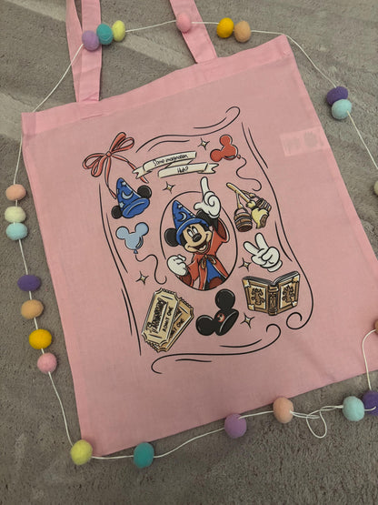 Magical Kingdom Tote Bags, Magic Mouse Cotton Canvas Tote Bags, Printed Inspired Tote Bags, Shopper Bags