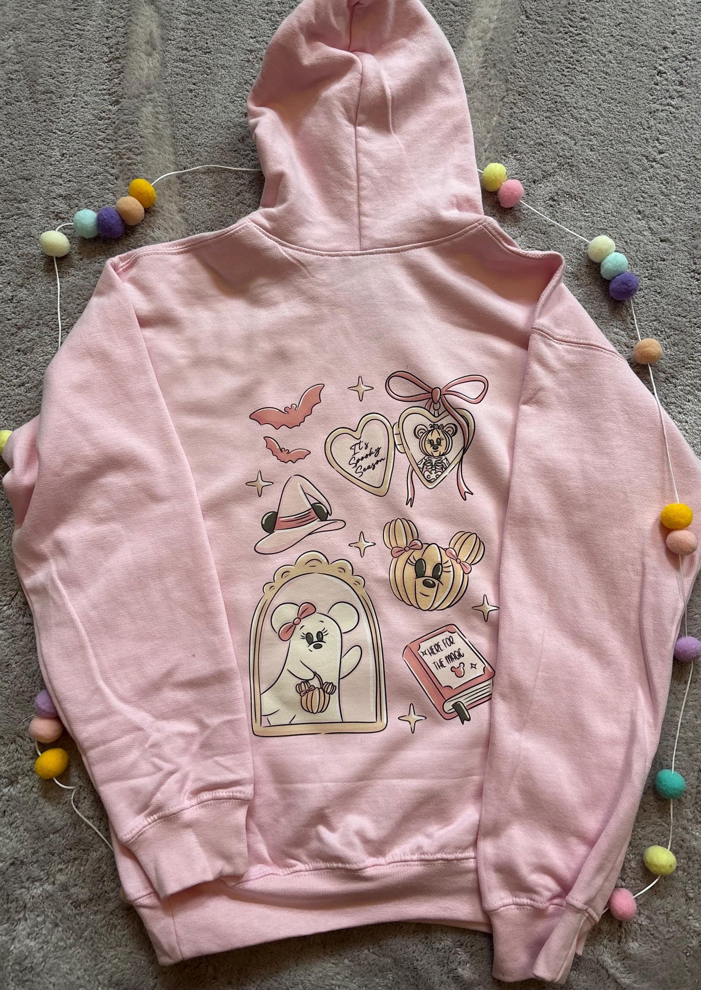 Halloween Ghost Mouse and Ears Hoodie, Ears, Florida, Orlando, Halloween Outfits, - Adults & Kids Sizes - Cotton Hoodie