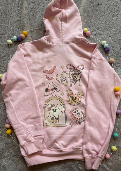 Halloween Ghost Mouse and Ears Hoodie, Ears, Florida, Orlando, Halloween Outfits, - Adults & Kids Sizes - Cotton Hoodie