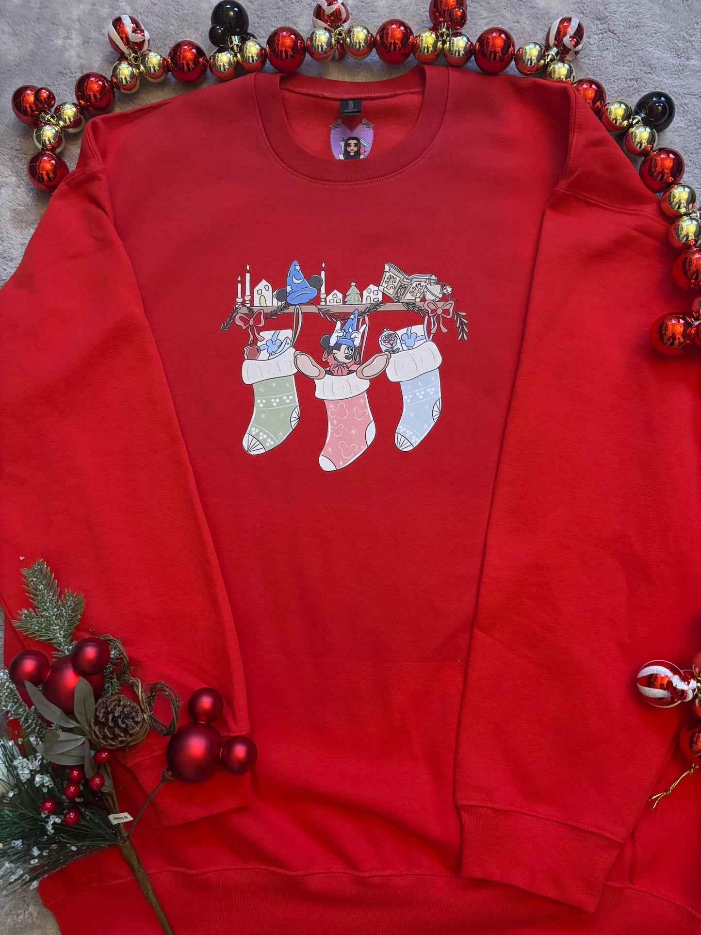 Christmas Hanging Stockings Sweatshirt, Florida, Orlando, Christmas Jumper, Christmas Outfits - Adults & Kids Sizes - Fleece Sweatshirt