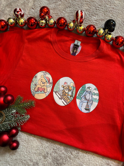 Christmas Winnie Bear T-Shirt, Florida, Orlando, Christmas T-Shirts, Christmas Outfits - Adults & Kids Sizes - Cotton T-Shirt