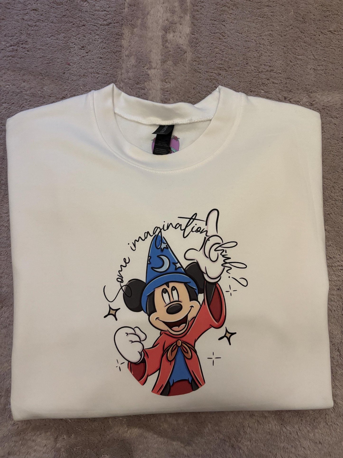 Magical Kingdom, Magical Mouse, Some Imagination Huh?, Florida, Orlando, Magical World, Fleece Sweatshirt - Adults & Kids Sizes