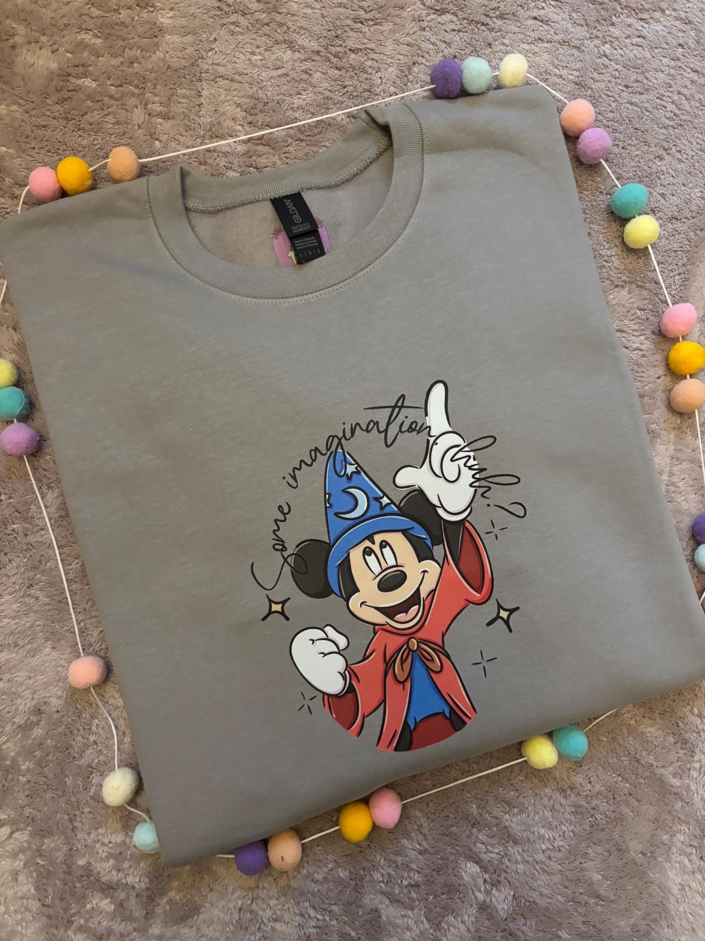 Magical Kingdom, Magical Mouse, Some Imagination Huh?, Florida, Orlando, Magical World, Fleece Sweatshirt - Adults & Kids Sizes