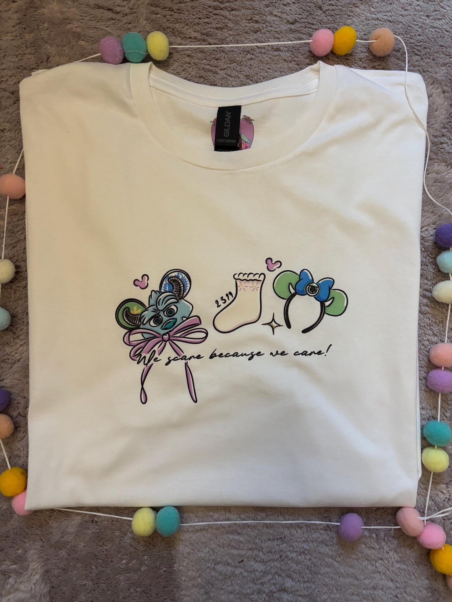 Monsters, Boo Inspired Printed Blue T-Shirt, Monsters Inc, University, Mike, Sully, Boo and Friends - Adults & Kids Sizes - Cotton T-Shirt