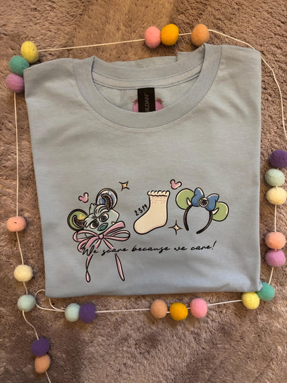 Monsters, Boo Inspired Printed Blue T-Shirt, Monsters Inc, University, Mike, Sully, Boo and Friends - Adults & Kids Sizes - Cotton T-Shirt