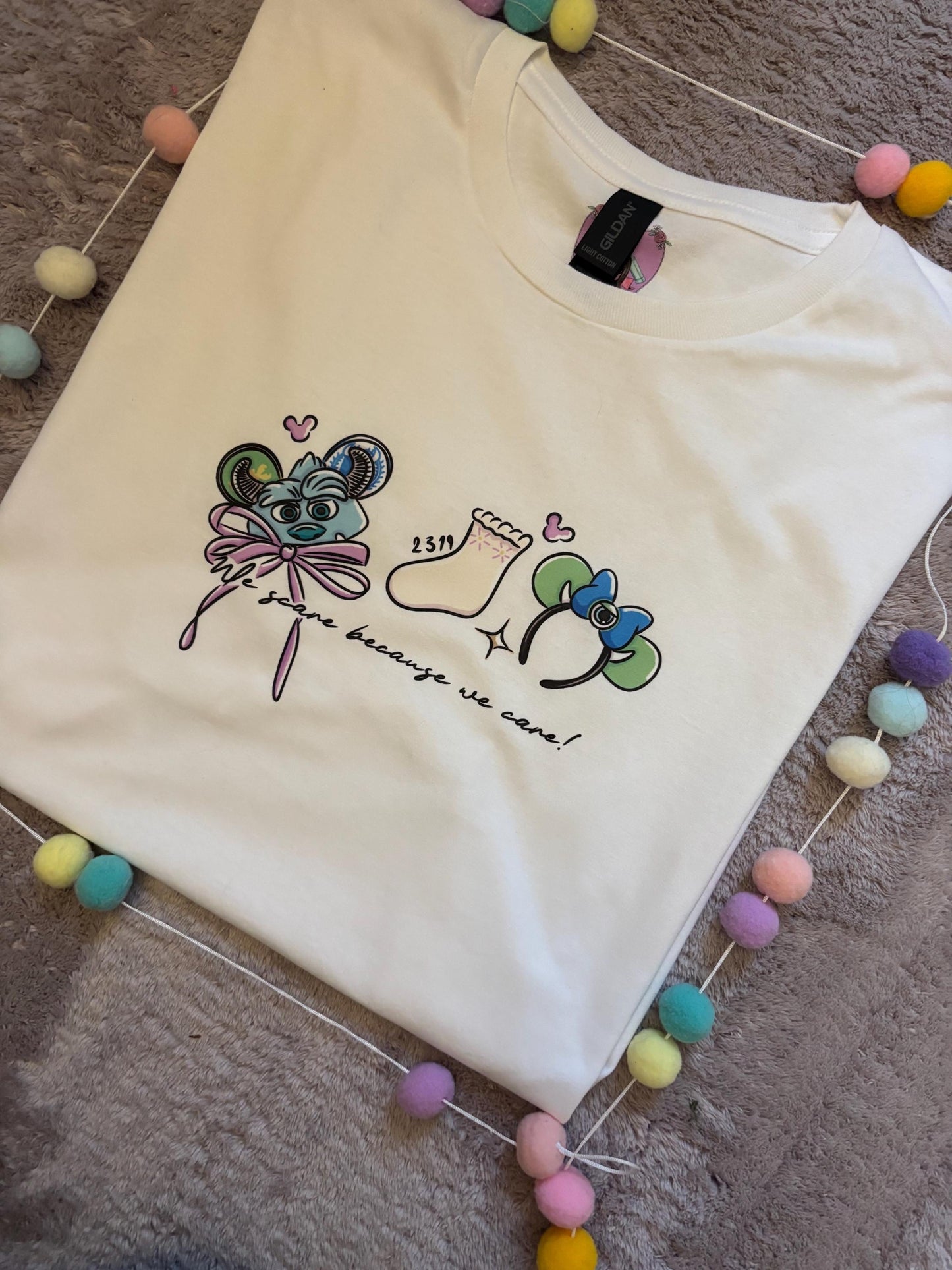 Monsters, Boo Inspired Printed Blue T-Shirt, Monsters Inc, University, Mike, Sully, Boo and Friends - Adults & Kids Sizes - Cotton T-Shirt