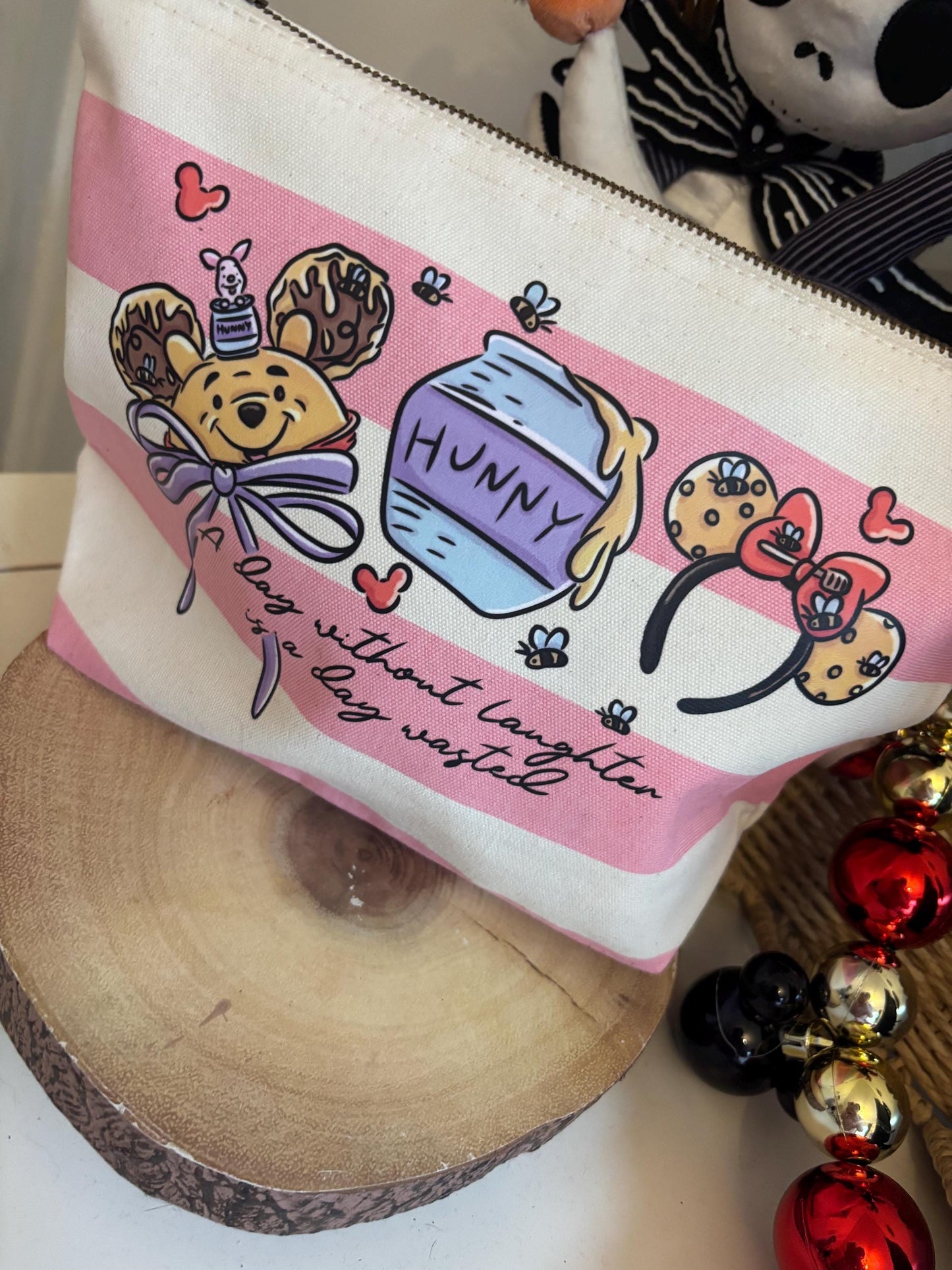 Winnie Honey Bear, Make Up Bags, Printed Inspired Make Up Bags, Ears Bags, Florida, Orlando, Paris, Nautical Theme Make Up Bag