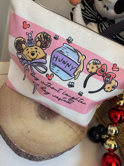 Winnie Honey Bear, Make Up Bags, Printed Inspired Make Up Bags, Ears Bags, Florida, Orlando, Paris, Nautical Theme Make Up Bag