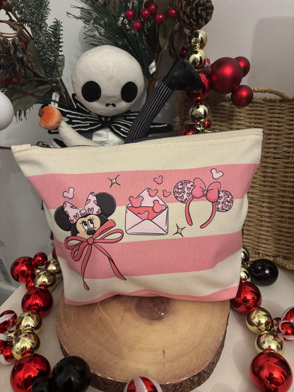 Magic Girl Mouse Make Up Bags, Printed Inspired Make Up Bags, Ears Bags, Florida, Orlando, Paris, Nautical Theme Make Up Bag
