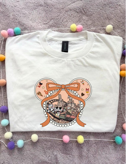 Magical Park, Park Ride Bow Printed T-Shirt, Florida, Orlando, Magical World - Adults & Kids Sizes