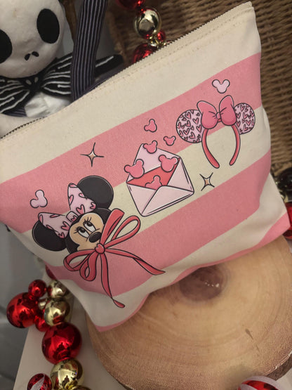 Magic Girl Mouse Make Up Bags, Printed Inspired Make Up Bags, Ears Bags, Florida, Orlando, Paris, Nautical Theme Make Up Bag