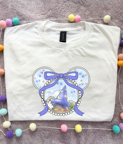 Magical Park, Park Ride Bow Printed T-Shirt, Florida, Orlando, Magical World - Adults & Kids Sizes