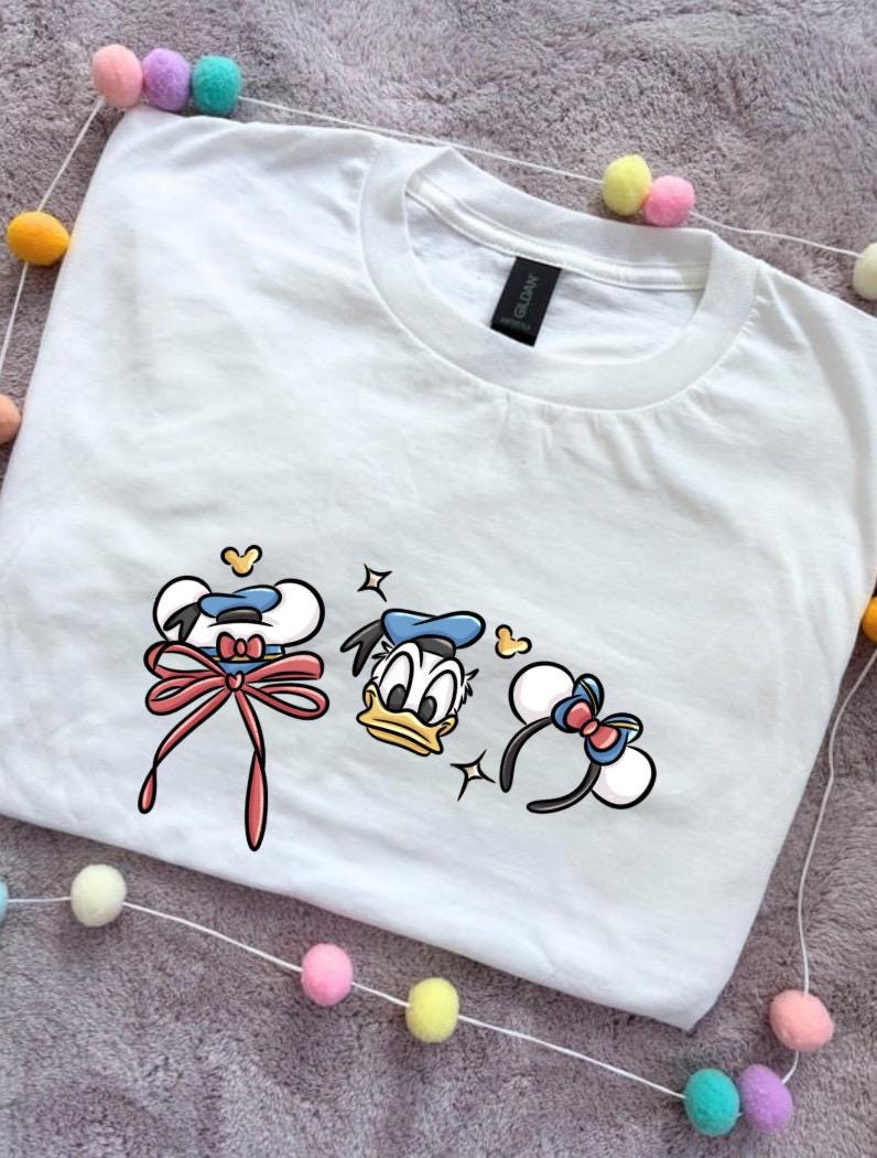 Magical Sailor Duck Bow Printed T-Shirt, Florida, Orlando, Magical World - Adults & Kids Sizes
