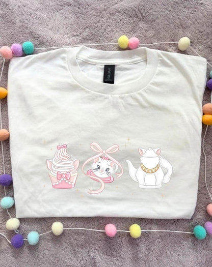 Coffee, Castles and Cake Bow Printed T-Shirt, Florida, Orlando, Magical World - Adults & Kids Sizes