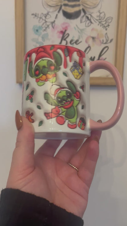 Grinch Mode On Personalised Name Mug, Personalised Christmas Mug