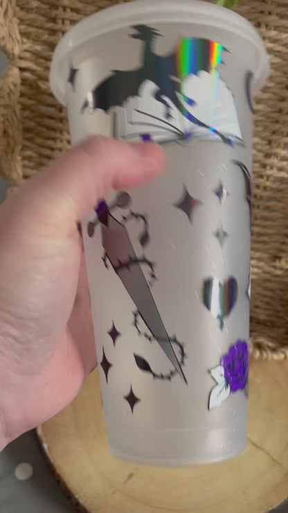Book Dragon Cold Cups, Gothic Style Cold Cup Tumbler, Cold Cups, Dragon Theme, Dragon Decor, Tattoo Style, Summer Drinks Cup,